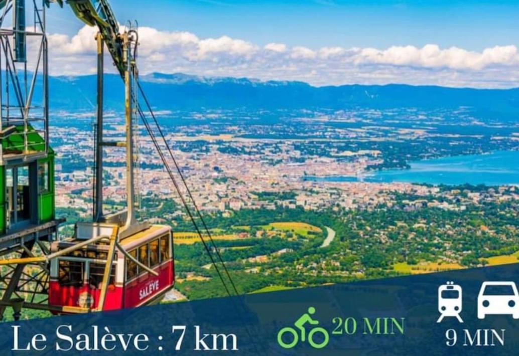 Apart 5 Personnes, 1Min Gare D'Annemasse, Geneve 5Km Luaran gambar