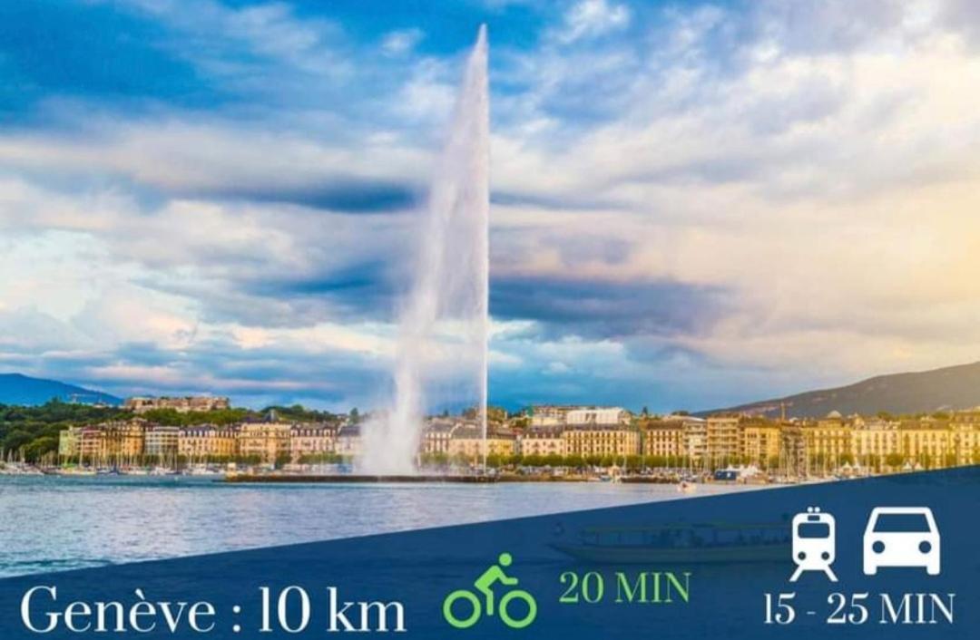 Apart 5 Personnes, 1Min Gare D'Annemasse, Geneve 5Km Luaran gambar